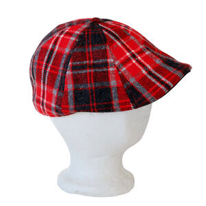 Boston Scally Valentine Rose Plaid Newsboy Cap M/L Preppy Gatsby Peaky Hat Love